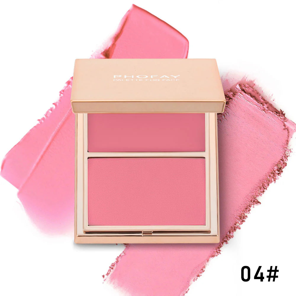 PHOFAY — Dúo de colorete crema y polvo