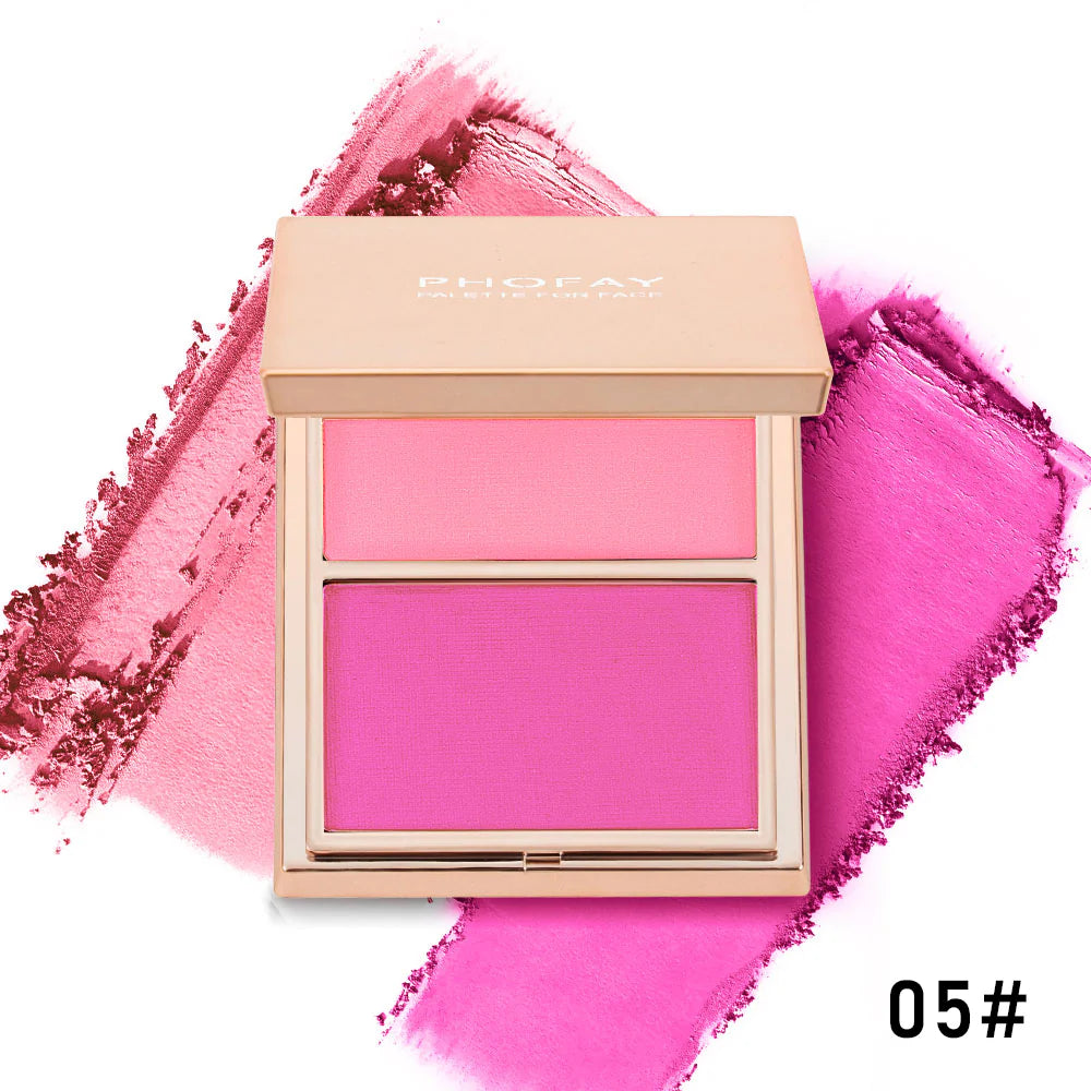 PHOFAY — Dúo de colorete crema y polvo