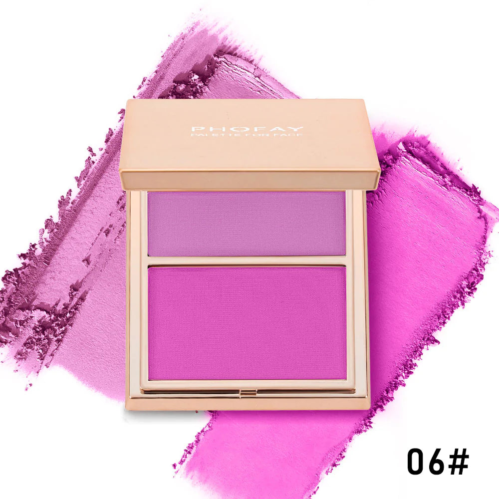 PHOFAY — Dúo de colorete crema y polvo