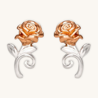 Enchanted Rose™ – Pendientes Plata La Bella y la Bestia · Disney®