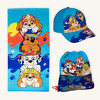 PAW Patrol Splash® – Pack Infantil Playa Toalla + Mochila + Gorra
