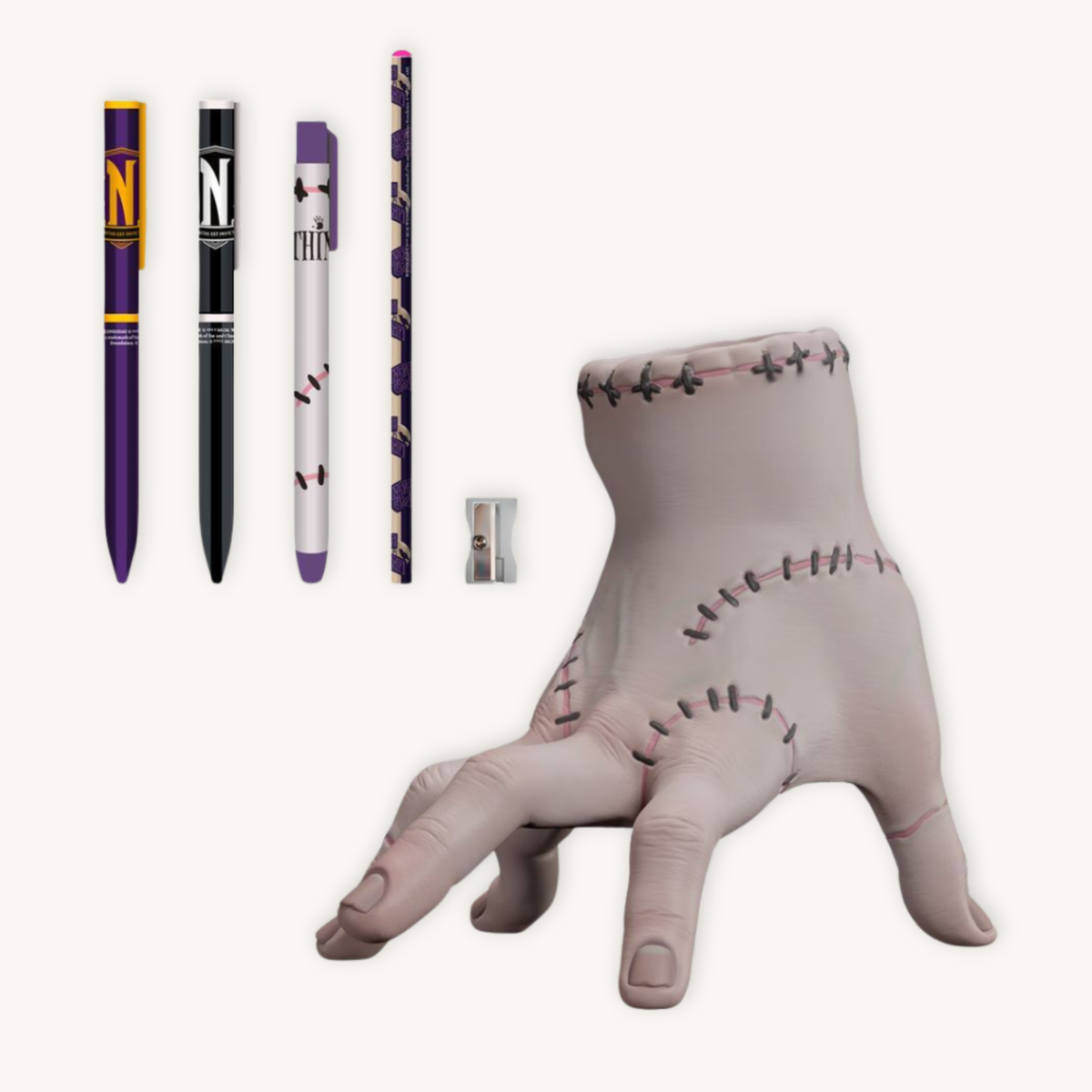 Thing Desk™ – Portalápices 3D + Set de Escritura Cosa Miércoles