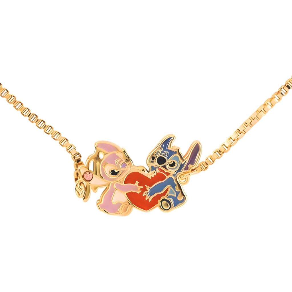 Pulsera Lariat Oro Angel & Stitch – Disney®