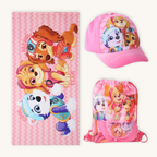 PAW Patrol Splash® – Pack Infantil Playa Toalla + Mochila + Gorra