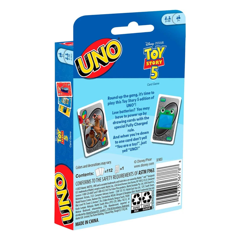 Juego cartas UNO Toy Story 5 Disney Pixar