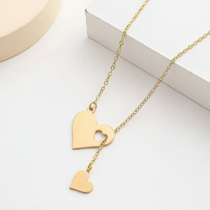 Collar creativo de corazon hueco