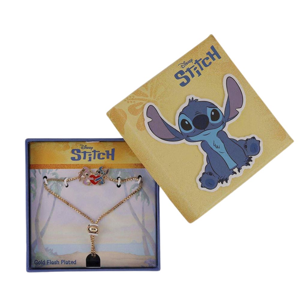 Pulsera Lariat Oro Angel & Stitch – Disney®
