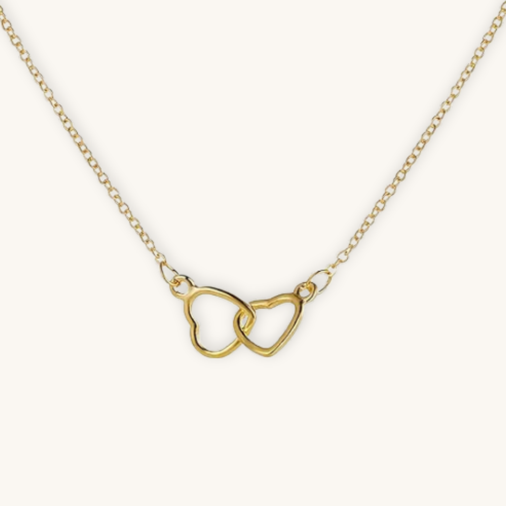 LoveLink™ – Collar Doble Corazón Entrelazado