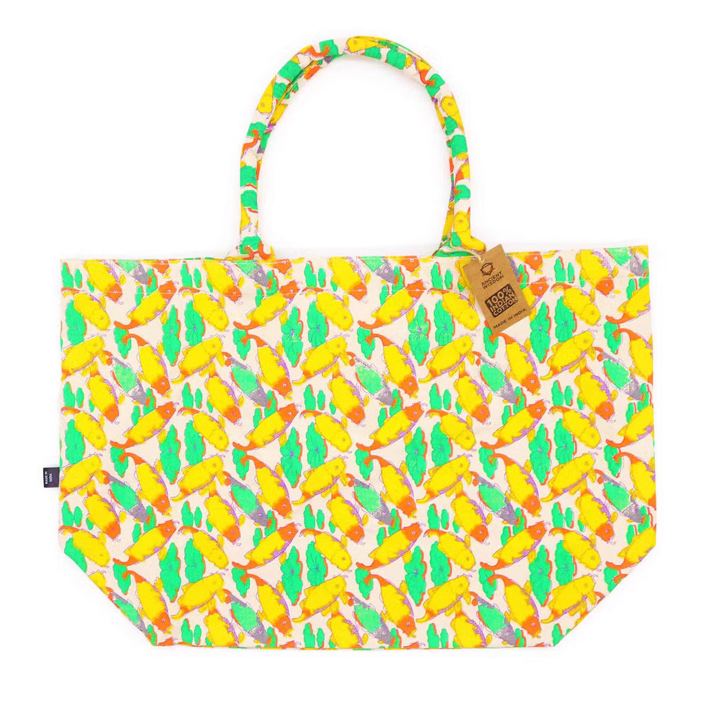 Summer Wave Tote™ — Bolso grande 100% algodón