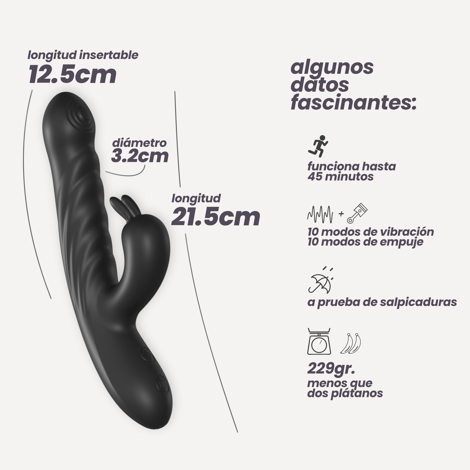 Lapin Rabbit · Premium vibrator with double caress