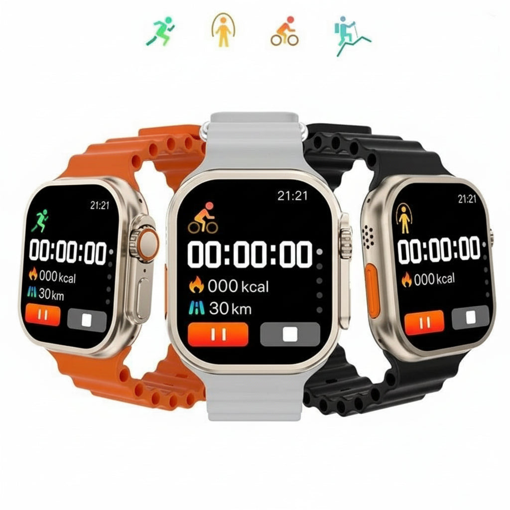 Smartwatch Ultra Pro + DuoBand Gratis -Naranja & Negro-