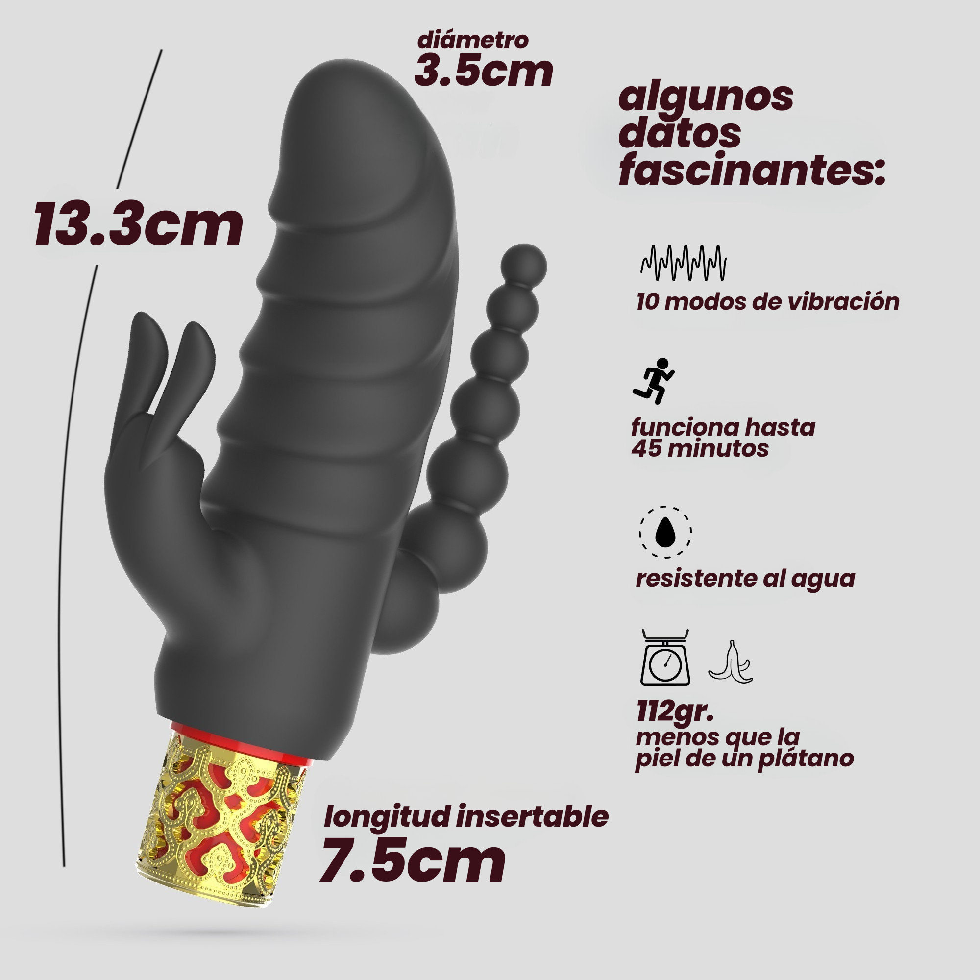 Romanov · Intimate vibrator with triple stimulation sleeve