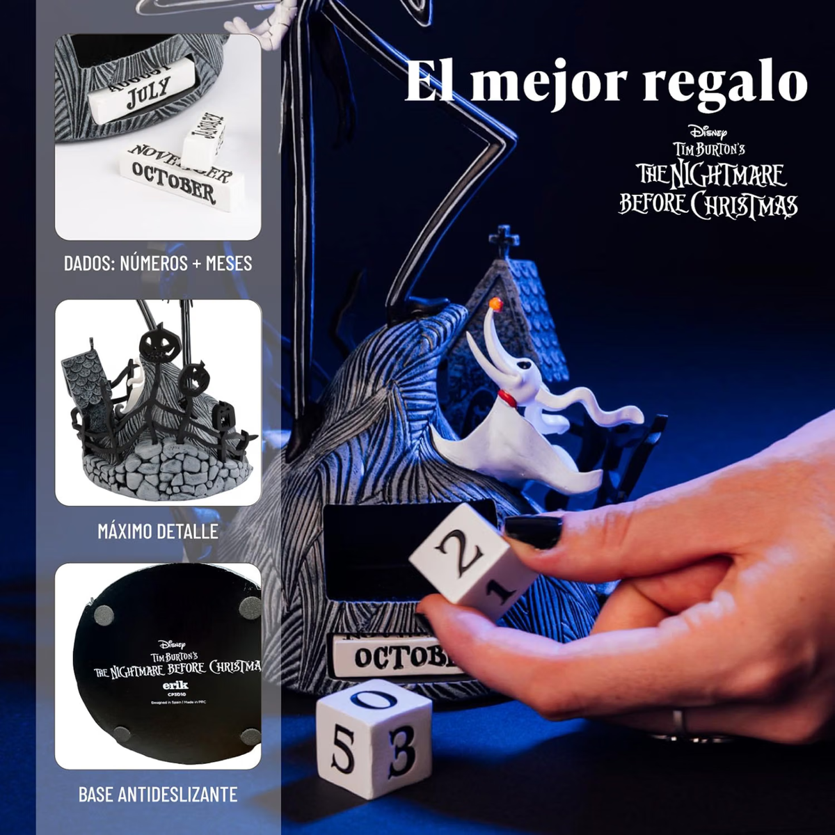 Calendario Perpetuo 3D Jack Pesadilla Antes de Navidad Disney