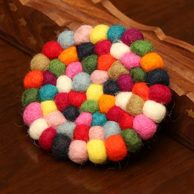 Posavasos FeltDots™ – Set de 4 piezas de Fieltro 10 cm