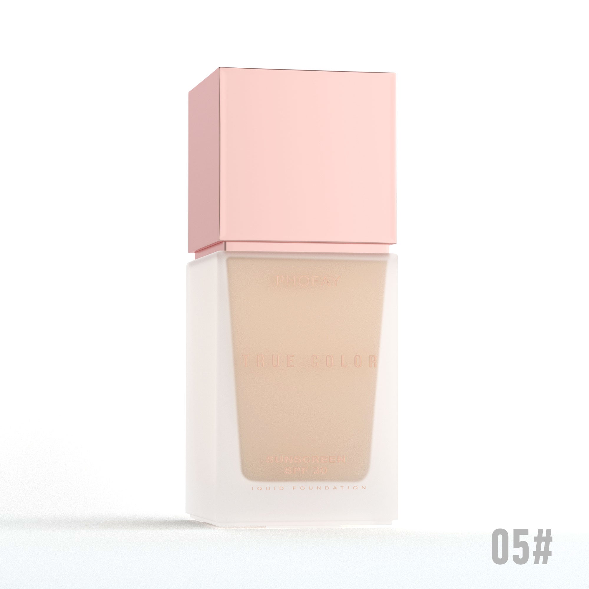 PHOFAY — Base de maquillaje líquida mate con protector solar SPF 30