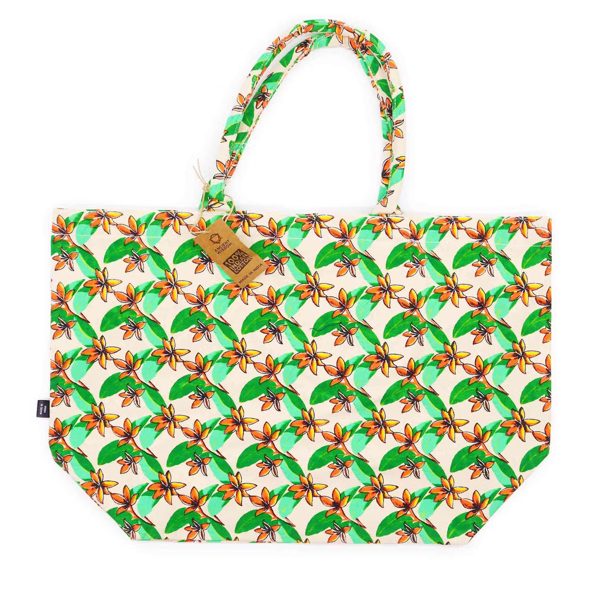 Summer Wave Tote™ — Bolso grande 100% algodón