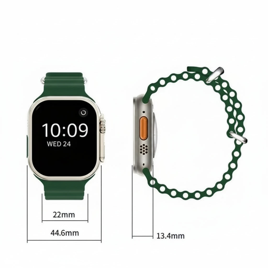 Smartwatch Ultra Pro + DuoBand grátis - Verde e Preto -