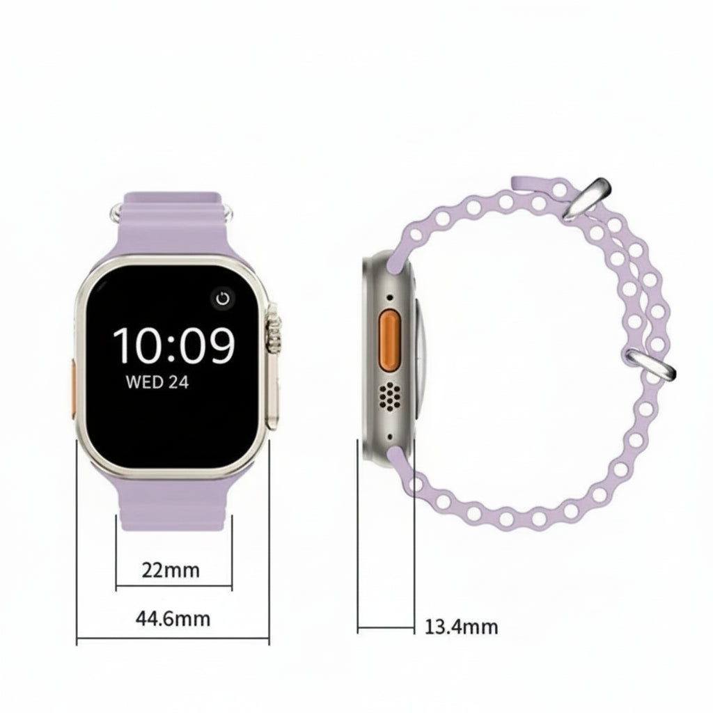 Smartwatch Ultra Pro + DuoBand grátis - Roxo e Preto -