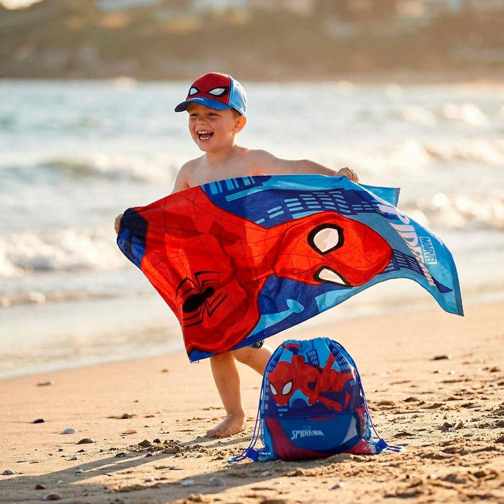 SPIDER Splash™ – Pack Infantil Playa Toalla + Mochila + Gorra · Marvel®