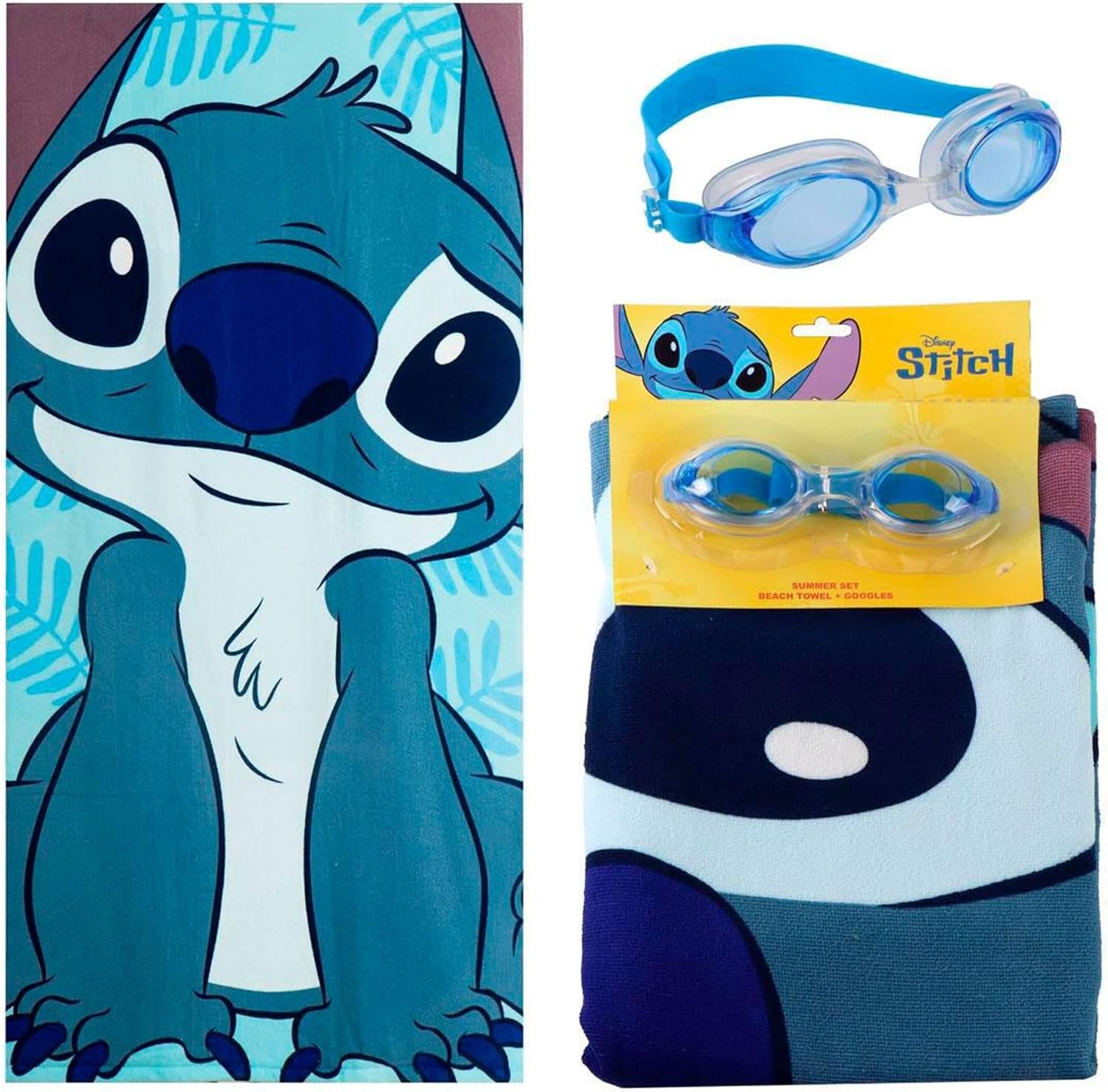 STITCH Water Fun™ – Pack Infantil Toalla + Gafas Natación · Disney®