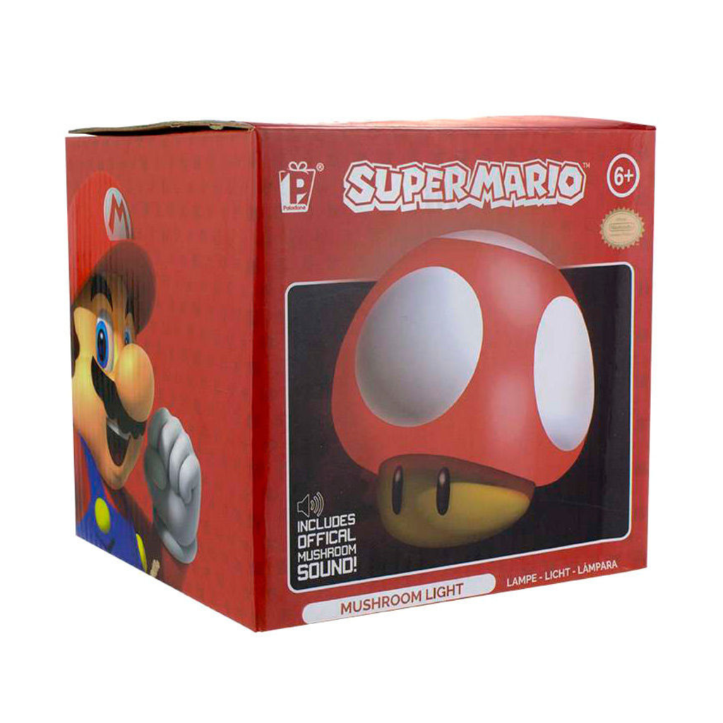 Power-Up Glow™ – Lámpara Mushroom con Sonido Super Mario · Nintendo®