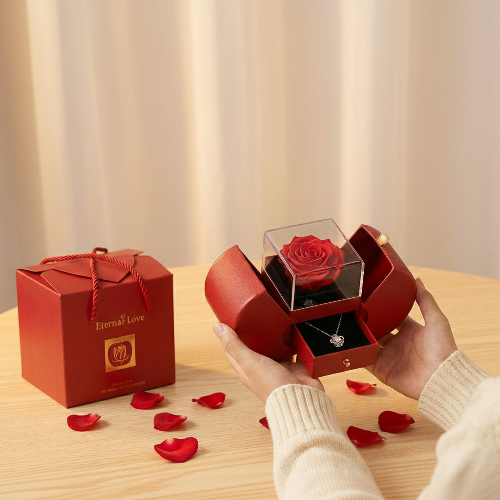 Caja de Regalo Rosa Preservada PRV – Amor Que Perdura