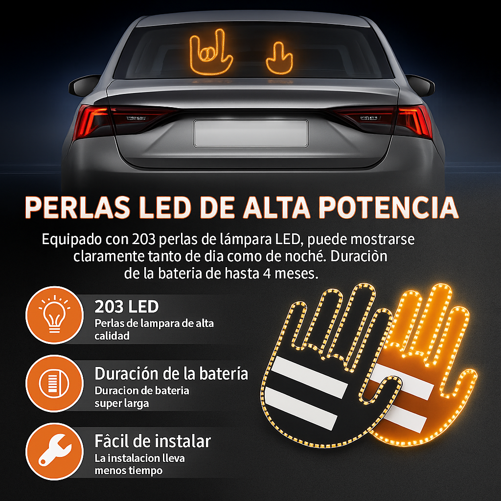 SignalDrive™ – Luz LED de Gestos para Automóvil