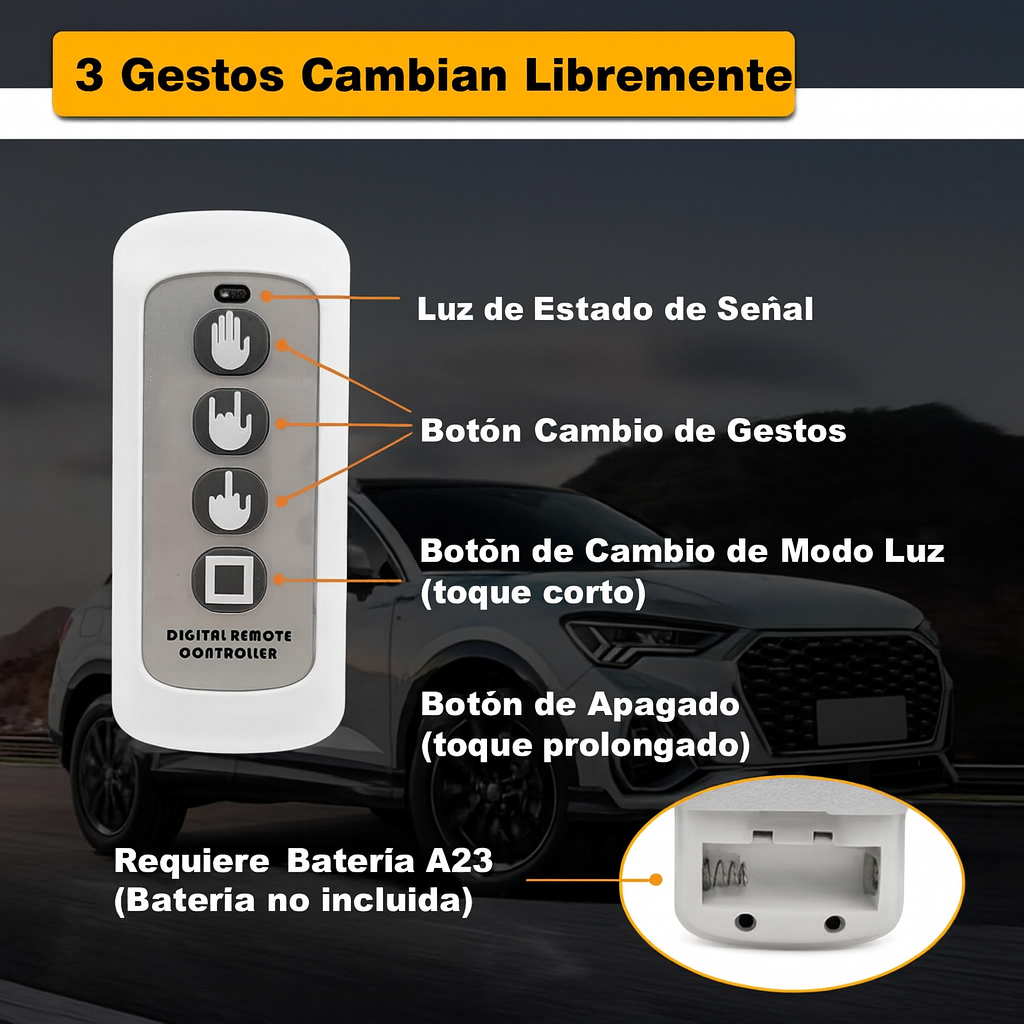 SignalDrive™ – Luz LED para automóvel com sensor de gestos