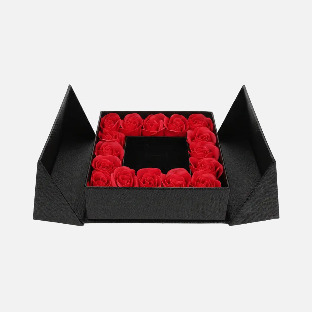 Caja de Regalo con 16 Rosas – Presentación Premium para Joyas y Momentos Especiales
