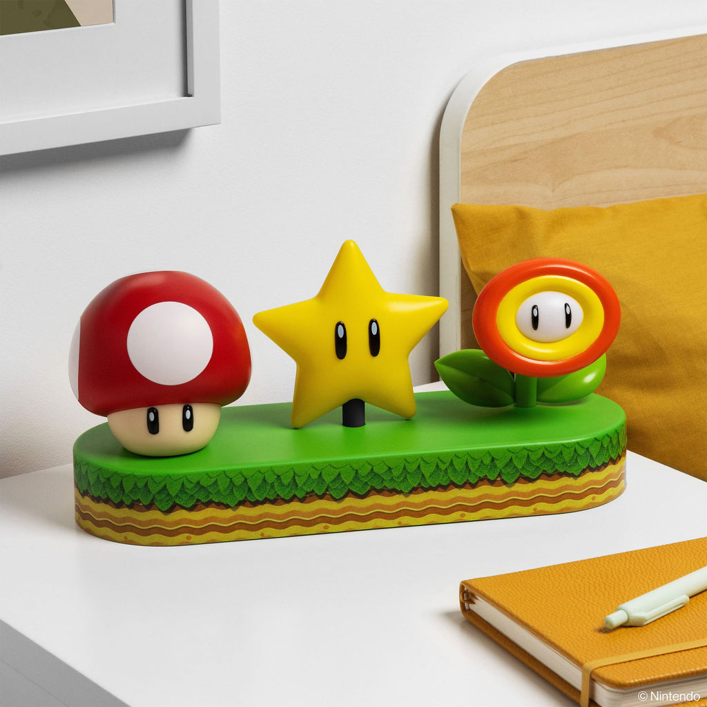 Power‑Up Icons™ – Lámpara de Ambiente Multimodo · Nintendo®
