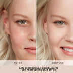 PHOFAY — Base de maquillaje líquida mate con protector solar SPF 30