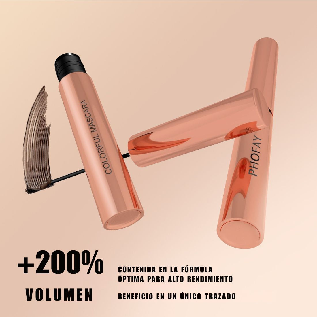 PHOFAY — Máscara de pestañas de colores