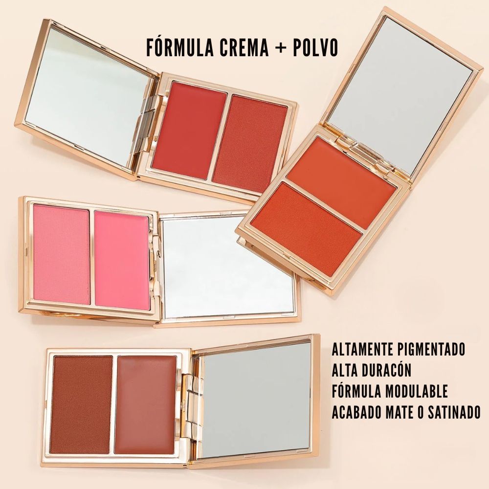 PHOFAY — Dúo de colorete crema y polvo