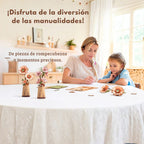 Rowood™ 3D Wooden Rose Bouquet – Kit DIY de Flores Ajustables sin Pegamento