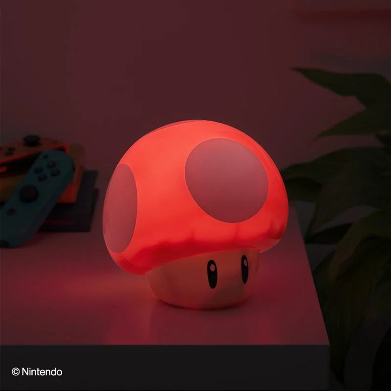 Power-Up Glow™ – Lámpara Mushroom con Sonido Super Mario · Nintendo®