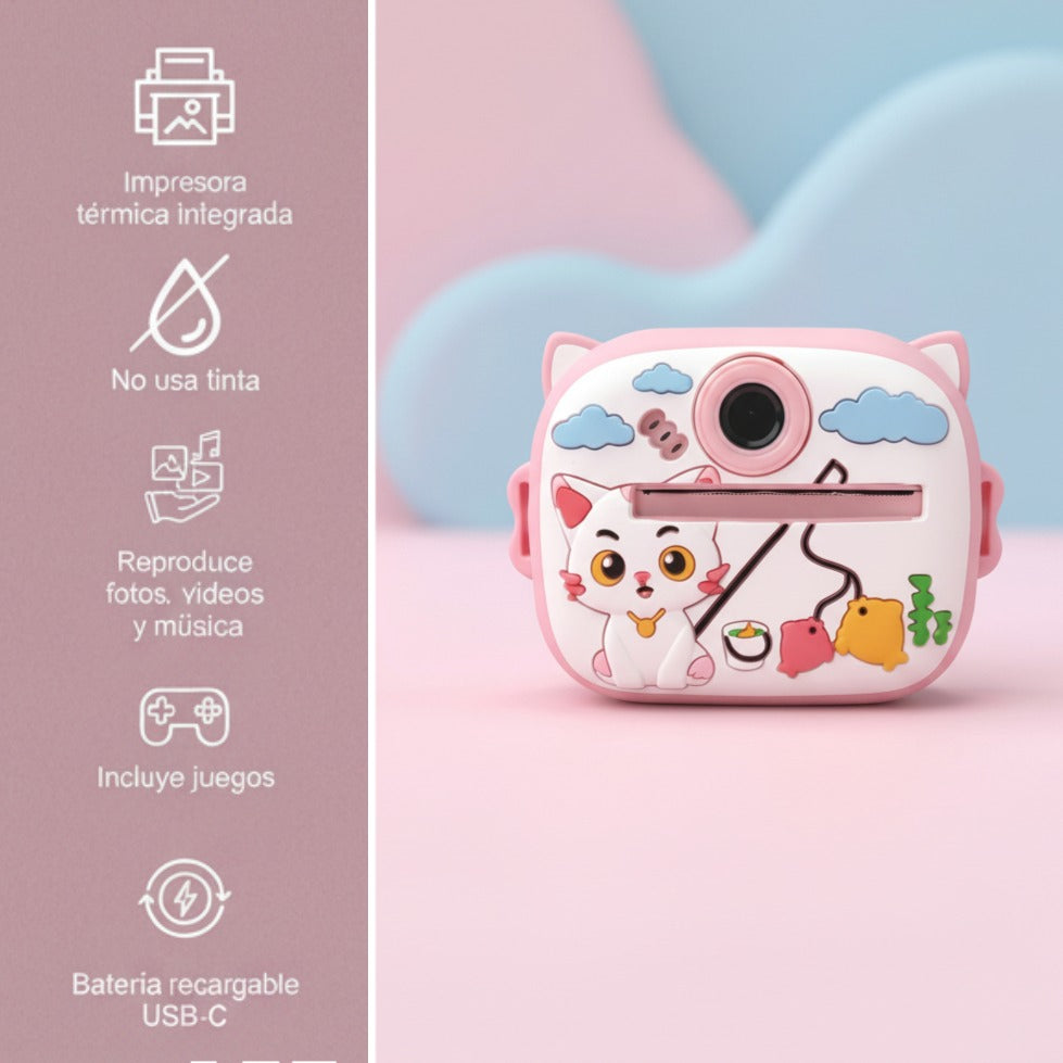 KidPrint™ – Cámara Infantil con Impresora Térmica y Juegos