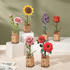 Rowood™ 3D Wooden Rose Bouquet – Kit DIY de Flores Ajustables sin Pegamento