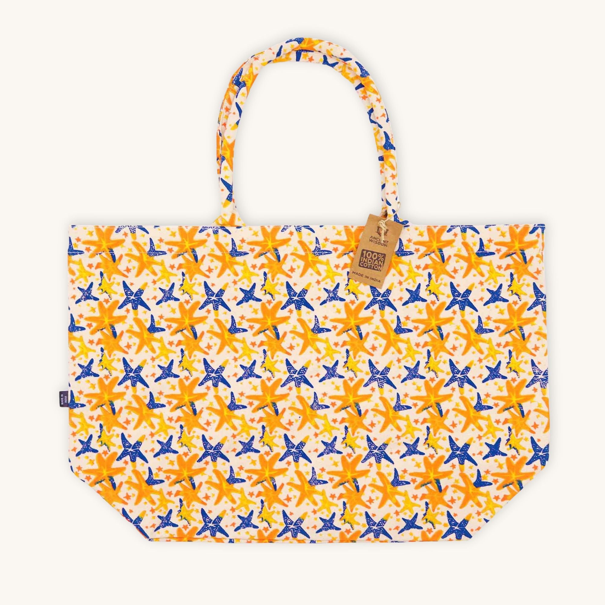 Summer Wave Tote™ — Bolso grande 100% algodón
