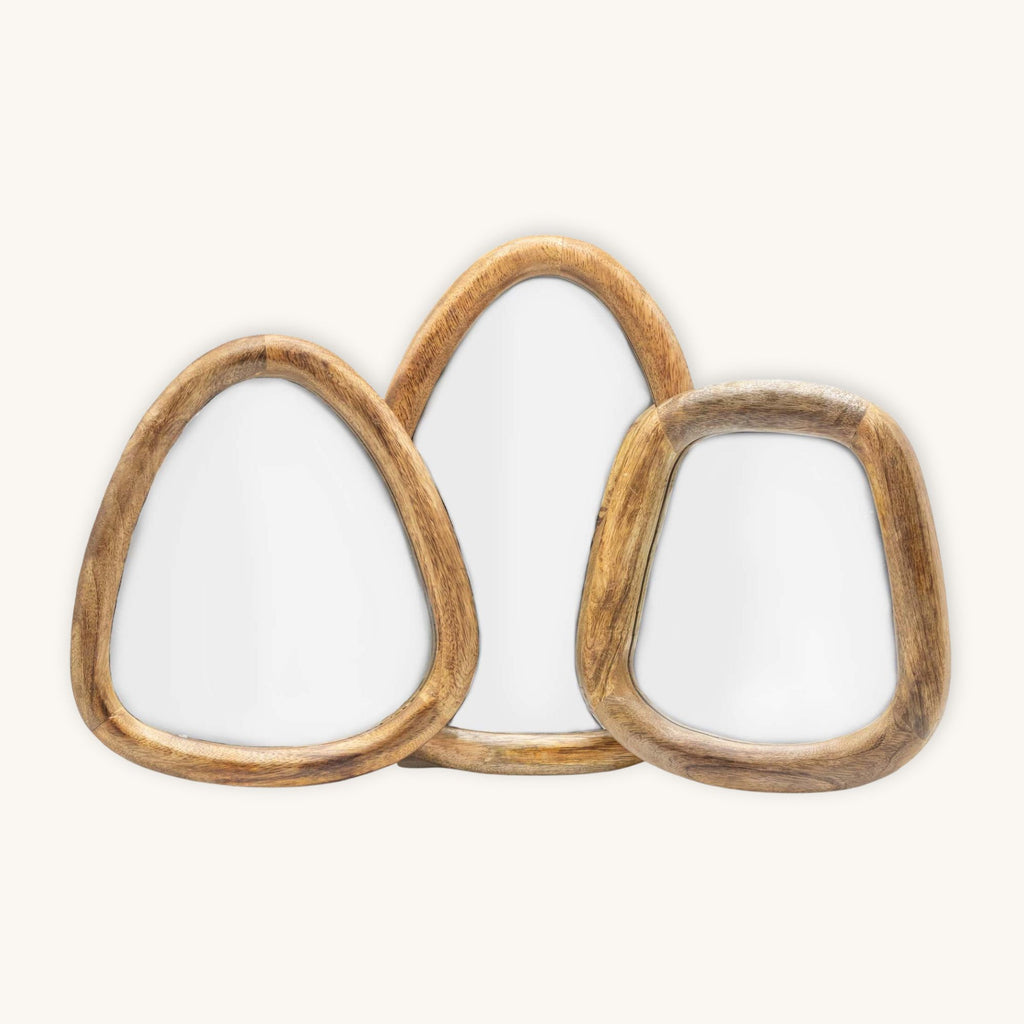 PebbleSet™ – Set de 3 Espejos con Forma de Guijarro