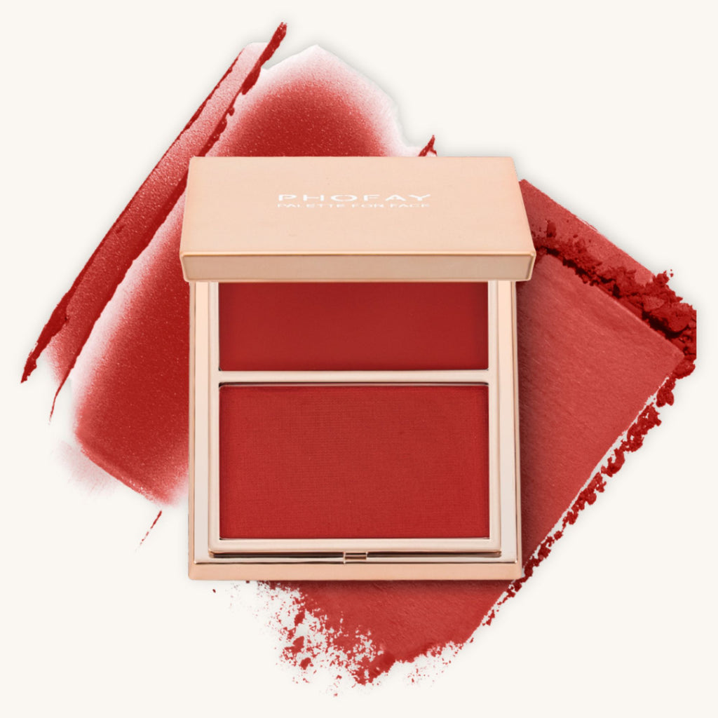 PHOFAY — Dúo de colorete crema y polvo