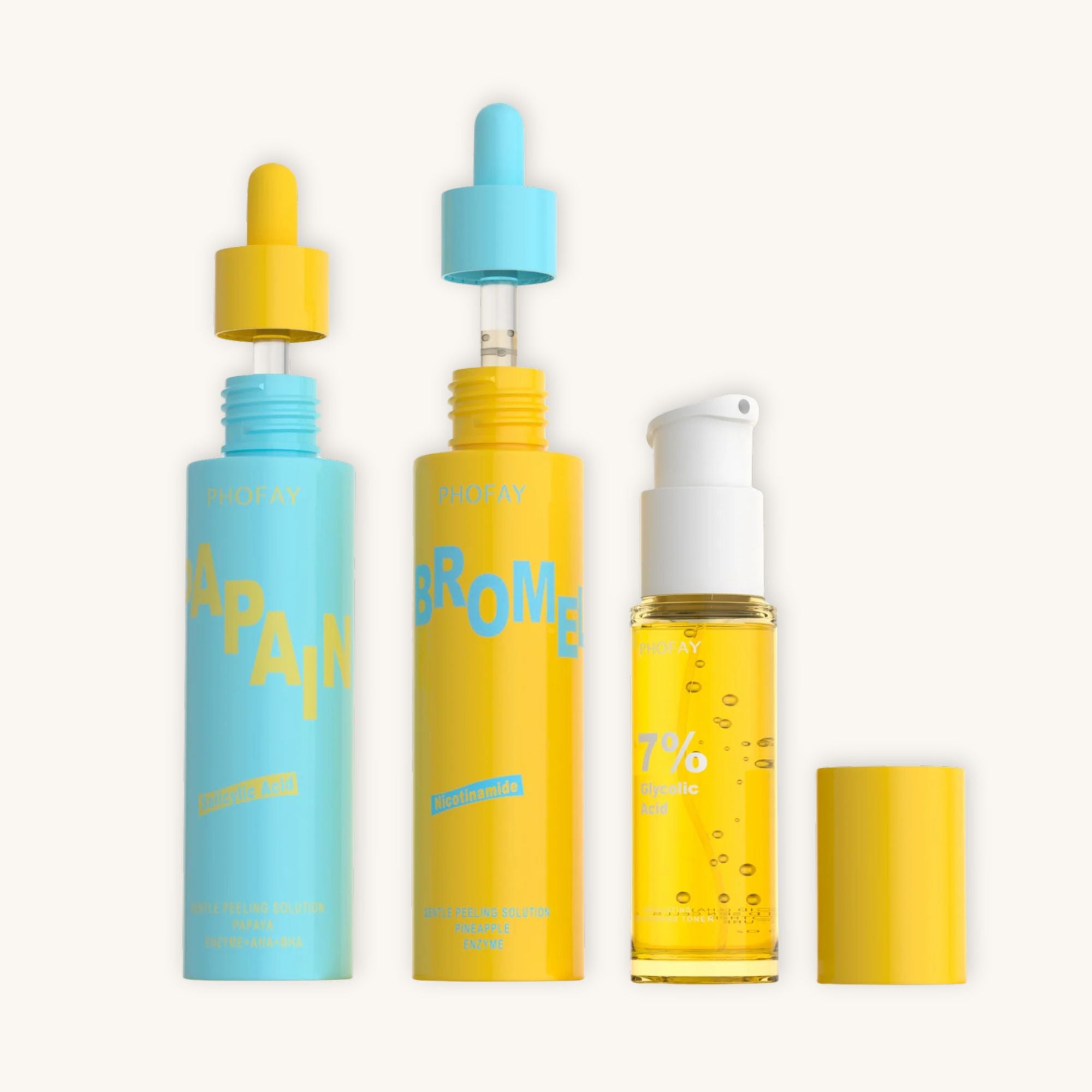 PHOFAY — Peeling suave enzimático · Papaya + AHA + BHA