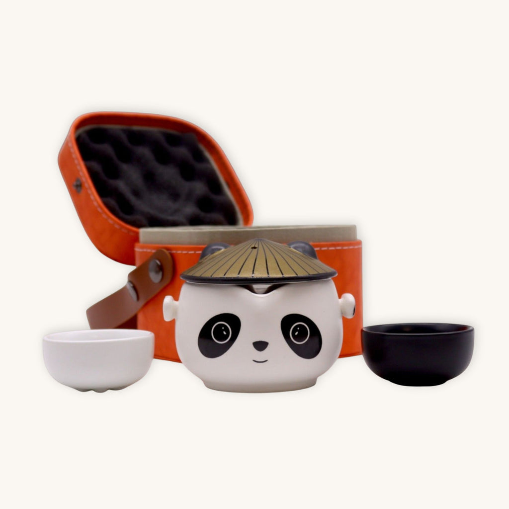 Panda TeaSet™ – Tetera con 2 Tazas + Estuche de Viaje