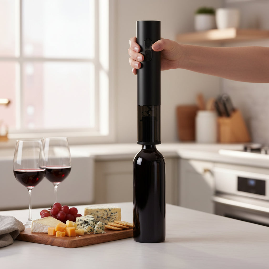 Four Wine™ – Set Abridor de Vino Eléctrico 4 en 1