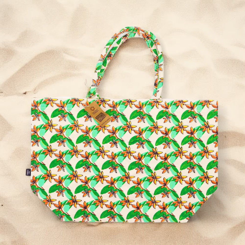 Summer Wave Tote™ — Bolso grande 100% algodón