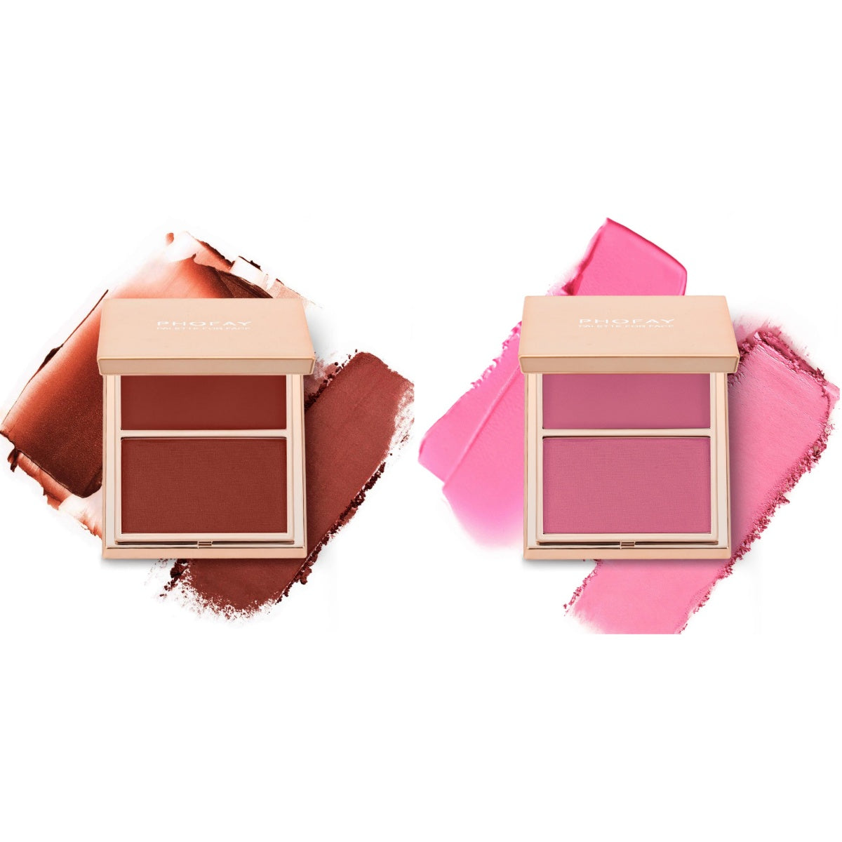 PHOFAY — Dúo de colorete crema y polvo