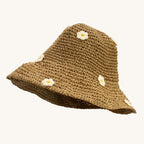 Daisies™ – Sombrero de Paja con Flores Cosidas