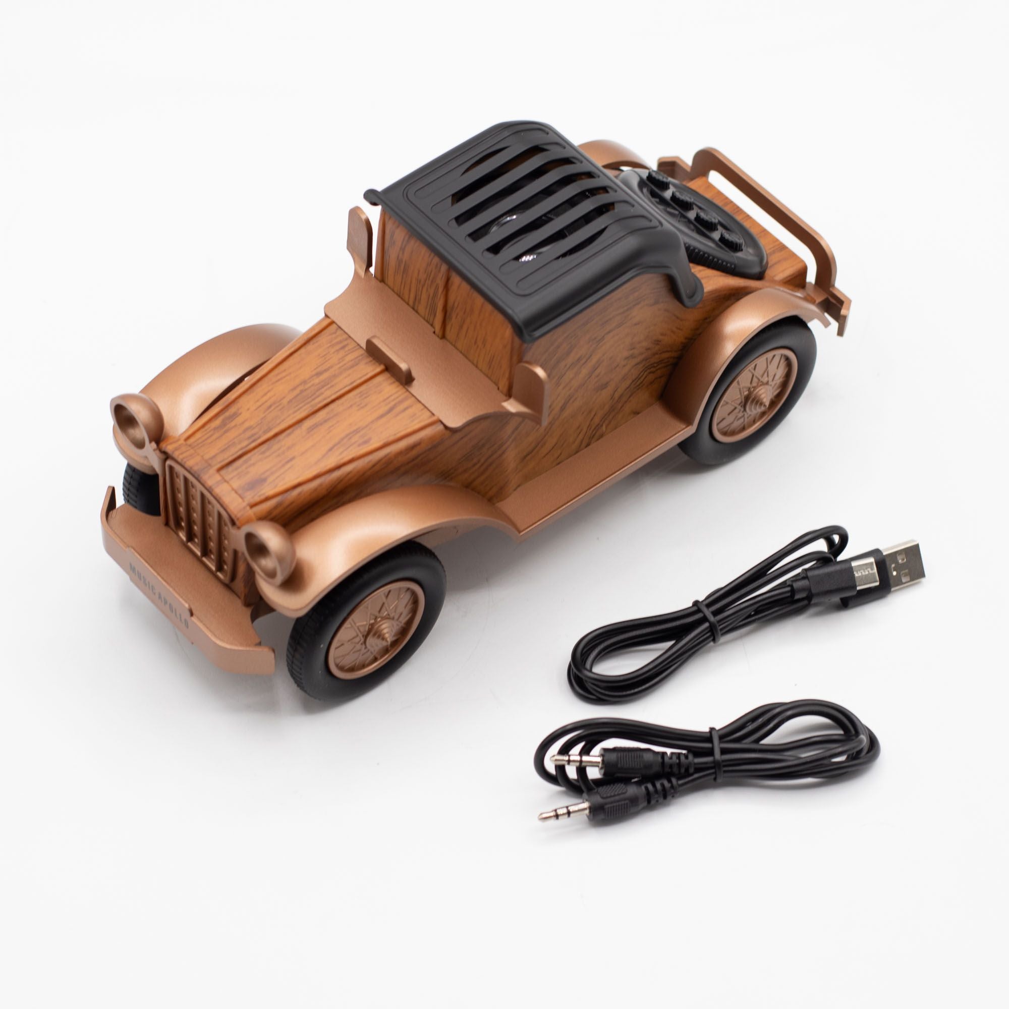 RetroCar SoundDock™ – Altavoz Coche Vintage + Soporte para Móvil