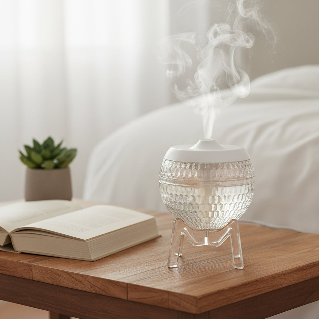 Mondo Planet™ – Difusor Transparente USB con Luz Cambiante