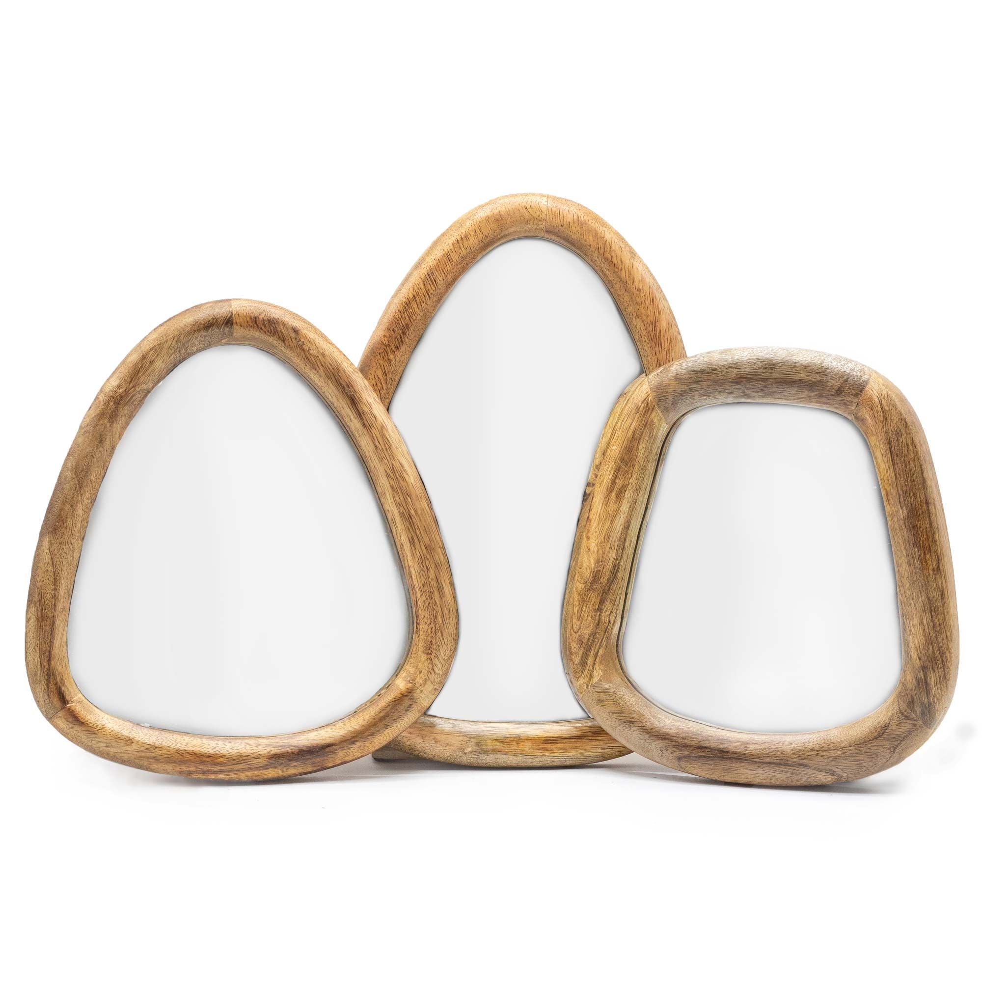 PebbleSet™ – Set de 3 Espejos con Forma de Guijarro