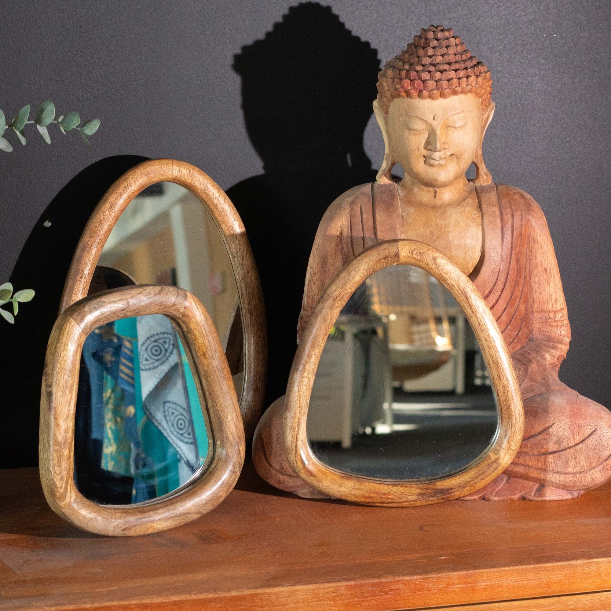PebbleSet™ – Set de 3 Espejos con Forma de Guijarro